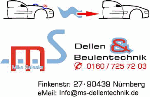 Autoservice-Logo und Kontaktinformationen; enthält E-Mail und Adresse von MS Dellentechnik.