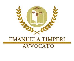 Logo con bilancia e libro, testo: "Emanuela Timperi Avvocato".