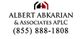 Logo of Albert Abkarian & Associates APLC with phone number (855) 888-1808.