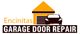 Logo of Encinitas Garage Door Repair with a car and garage icon.