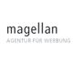 "Logo von Magellan, Agentur für Werbung, in schwarzer Schrift auf weißem Hintergrund."