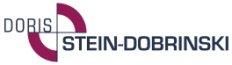 Logo mit Text: "Doris Stein-Dobrinski" und einem stilisierten, halbkreisförmigen Design.