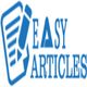 Blue "Easy Articles" logo with pencil and paper icon.