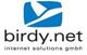 Logo von birdy.net mit einem stilisierten Vogel. Text: "internet solutions gmbh".