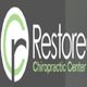 Restore Chiropractic Center logo with green and white design on a dark gray background.