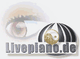 Logo mit Auge und Yin-Yang-Symbol, Text: "Livepiano.de".