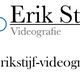 Logo van Erik Stijf Videografie met website: www.erikstijf-videografie.nl en een zwart-wit ontwerp.