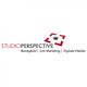 Logo von StudioPerspective mit Text: Bewegtbild, Live-Marketing, Digitale Medien.