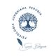 Logo con albero stilizzato e scritta: "Psicologia Junghiana Perugia". Firma e piuma in basso.