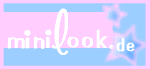 Logo mit dem Schriftzug "minilook.de" auf rosa-blauem Hintergrund mit weißen Sternen.