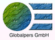 Logo der Globalpers GmbH mit grün-blauem Globus und drei blauen Balken daneben.