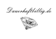 Schriftzug "Dauerhaftbillig.de" über einem schillernden Diamant auf weißem Hintergrund.