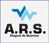 Logotipo da A.R.S. com a frase "Aluguel de Quartos" e um gráfico de linhas em azul.
