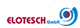 Logo von ELOTESCH GmbH mit stilisiertem blauen Kreis und rotem Schriftzug links daneben.