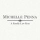Michelle Penna logo with the text "A Family Law firm" and decorative line.