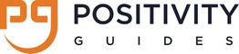 Logo mit "PG" in Orangetönen und dem Text "Positivity Guides" in Schwarz.