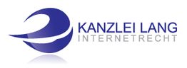 Logo der Kanzlei Lang für Internetrecht, mit stilisiertem blauem Globus und Text in Blau.