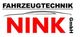Fahrzeugtechnik NINK GmbH Logo mit Autodach-Silhouette in Schwarz und Rot.