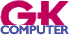 Logo mit pinkem "GK" und blauem "COMPUTER" darunter.