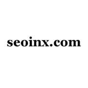 Schwarzer Text "seoinx.com" auf weißem Hintergrund.