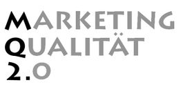 Text in Schwarz und Grau: "Marketing Qualität 2.0".