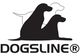 Logo mit drei gezeichneten Hunden und dem Schriftzug "DOGSLINE®" darunter.