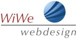 Logo von WiWe Webdesign mit blauem, gestreiftem Kreis.