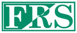 Logo mit den grünen Buchstaben "FRS" auf weißem Hintergrund, diagonal geteilt.