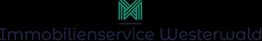 Logo des Immobilienservice Westerwald mit grünem Muster und Schriftzug.
