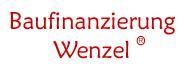 Text: "Baufinanzierung Wenzel" in Rot mit einem Registriertzeichen daneben.