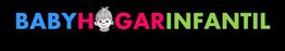 Texto: "BABY HOGAR INFANTIL" con una imagen de bebé en blanco y negro.