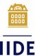 Goldenes Gebäude-Logo, darunter teilweise sichtbarer blauer Schriftzug „IDE“.