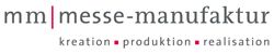 Logo der Messe-Manufaktur mit Schriftzug: "kreation, produktion, realisation".
