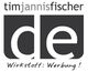Logo mit Text: "timjannisfischer de" und "Wirkstoff: Werbung!".
