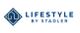 Logo of "Lifestyle by Stadler" with a blue geometric design on the left.