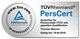 TÜV Rheinland PersCert für Photovoltaik mit Logo und Gültigkeit bis 19.04.2015.