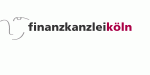 Logo der Finanzkanzlei Köln mit stilisiertem Elefantenkopf links und Schriftzug in Schwarz und Rot.