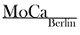 Schwarzer Text "MoCa Berlin" auf weißem Hintergrund, das "Berlin" ist leicht unterstrichen.