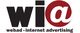 Logo mit den Buchstaben "wi@" und dem Text "webad - internet advertising" unterhalb.