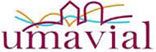 Logotipo de Umavial, con líneas abstractas en colores sobre el nombre.