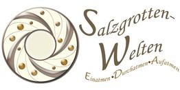 Logo mit Spiralmuster und Text "Salzgrotton-Welten. Einatmen • Durchatmen • Aufatmen".