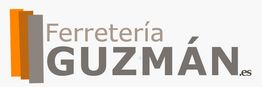 Logo de "Ferretería Guzmán" con fondo blanco y diseño en tonos marrones y naranjas.