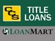 LoanMart and Title Loans logos on a green and gray background with CCS initials.