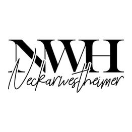 "Schwarz-weißes Logo mit den Buchstaben NWH und dem Wort 'Neckarwestheimer' in eleganter Schrift."