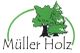 Logo mit zwei grünen Bäumen und dem Schriftzug "Müller Holz".