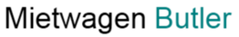„blackandwhitebutler-Logo mit stilisiertem Schriftzug in Schwarz und Türkis.“