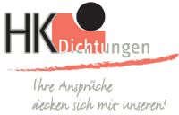 Logo von HK Dichtungen mit Slogan: "Ihre Ansprüche decken sich mit unseren!"