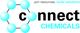 Logo mit sechs verbundenen blauen Kugeln und Schriftzug "connect CHEMICALS".