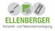 Logo von Ellenberger für Keramik- und Natursteinverlegung mit Werkzeuggrafiken.