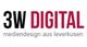 Logo mit Text "3W DIGITAL, mediendesign aus Leverkusen".